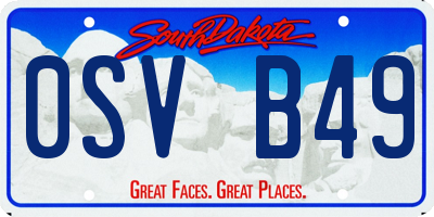 SD license plate 0SVB49