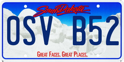 SD license plate 0SVB52