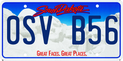 SD license plate 0SVB56