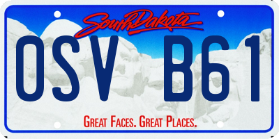 SD license plate 0SVB61