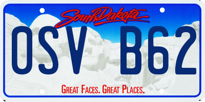 SD license plate 0SVB62