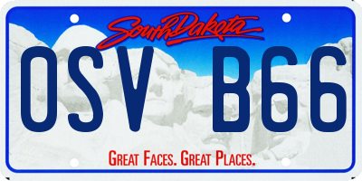 SD license plate 0SVB66