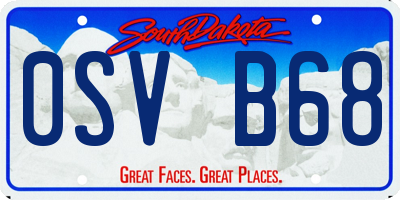 SD license plate 0SVB68