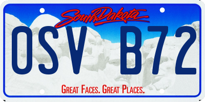 SD license plate 0SVB72