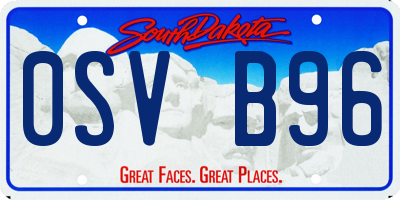 SD license plate 0SVB96