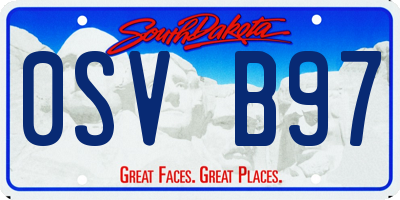 SD license plate 0SVB97