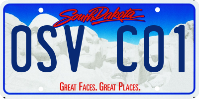 SD license plate 0SVC01