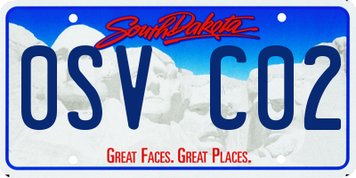 SD license plate 0SVC02