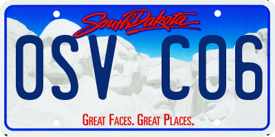SD license plate 0SVC06
