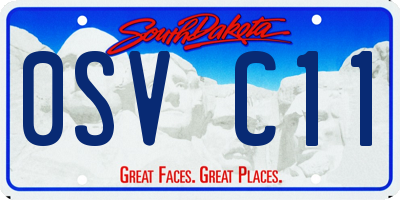 SD license plate 0SVC11