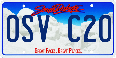 SD license plate 0SVC20