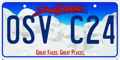 SD license plate 0SVC24