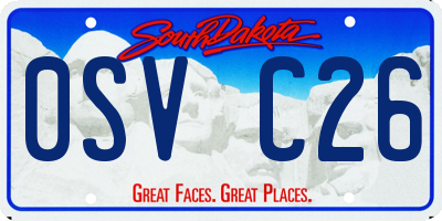 SD license plate 0SVC26