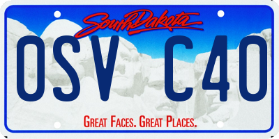 SD license plate 0SVC40