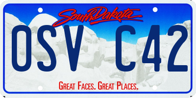 SD license plate 0SVC42