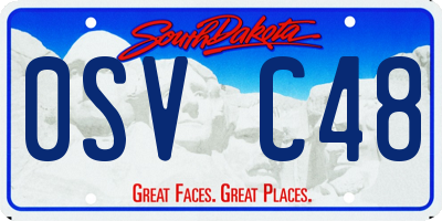 SD license plate 0SVC48