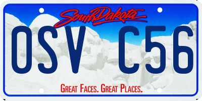 SD license plate 0SVC56