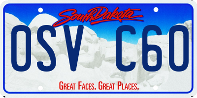 SD license plate 0SVC60