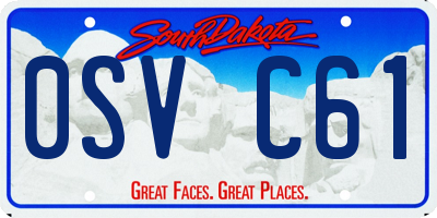 SD license plate 0SVC61