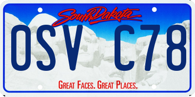 SD license plate 0SVC78