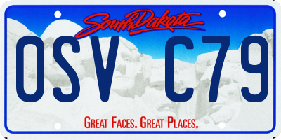 SD license plate 0SVC79