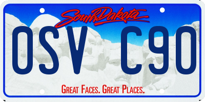 SD license plate 0SVC90