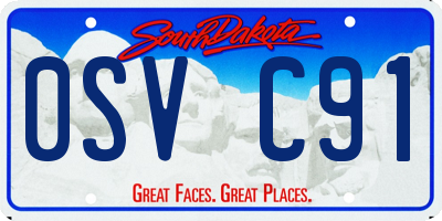 SD license plate 0SVC91