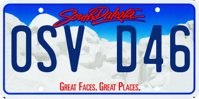 SD license plate 0SVD46