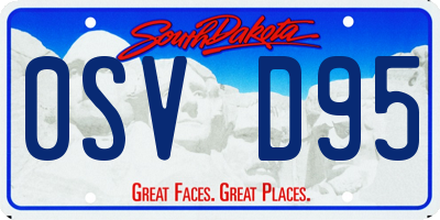 SD license plate 0SVD95