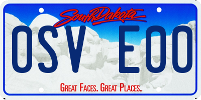 SD license plate 0SVE00