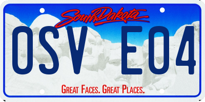 SD license plate 0SVE04