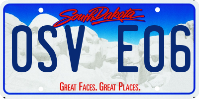 SD license plate 0SVE06