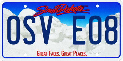 SD license plate 0SVE08