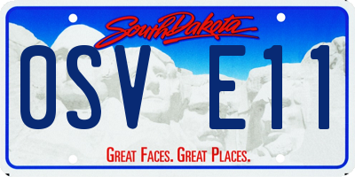 SD license plate 0SVE11