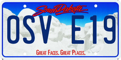 SD license plate 0SVE19