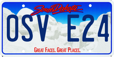 SD license plate 0SVE24