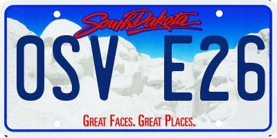 SD license plate 0SVE26
