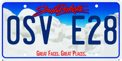 SD license plate 0SVE28