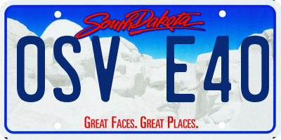SD license plate 0SVE40