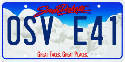 SD license plate 0SVE41
