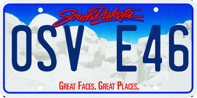 SD license plate 0SVE46