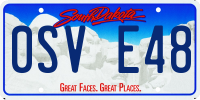 SD license plate 0SVE48