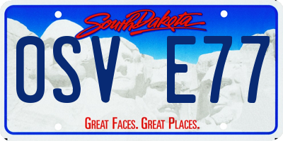 SD license plate 0SVE77