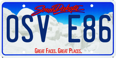 SD license plate 0SVE86