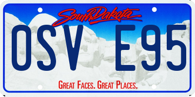 SD license plate 0SVE95
