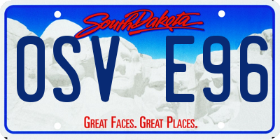 SD license plate 0SVE96
