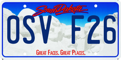 SD license plate 0SVF26