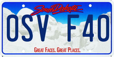SD license plate 0SVF40