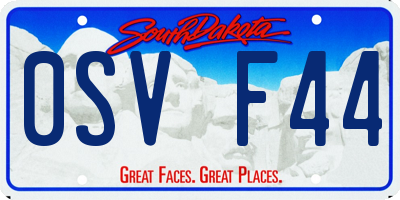 SD license plate 0SVF44