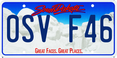 SD license plate 0SVF46